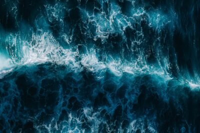 Turbulent Waves from Above 4K Wallpaper