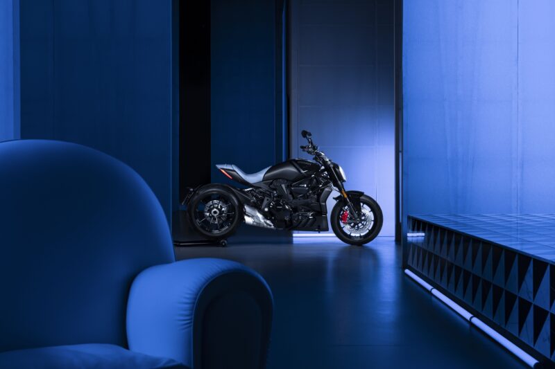 Ducati XDiavel Nera: Dark Power in Blue 4K 5K Wallpaper