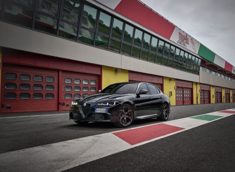 Alfa Romeo Giulia Quadrifoglio: Black Track Beast 4K Wallpaper