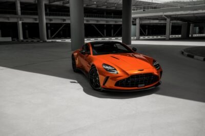 Orange Aston Martin Vantage: Pure Power 4K 5K 8K Wallpaper