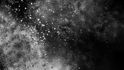 Explosive Dust Eruption in Monochrome 4K 5K Wallpaper
