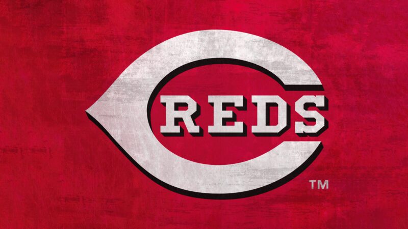 Cincinnati Reds Baseball Logo on Red 4K 5K Wallpaper