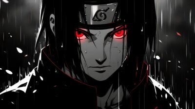 Itachi: Crimson Sharingan Shadow 4K Wallpaper
