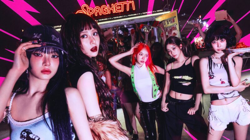 Le Sserafim: Spaghetti Night Vibes 4K 5K Wallpaper