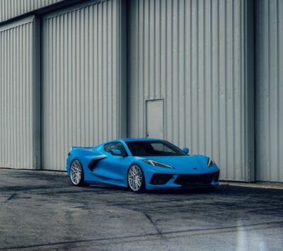Stunning Blue Corvette C8 - Pure Speed 4K 5K Wallpaper