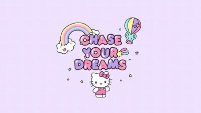 Chase Dreams with Hello Kitty 4K Wallpaper