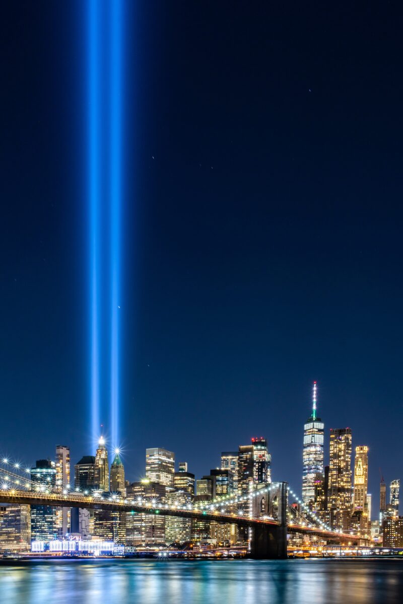 9/11 Memorial: Lights of Remembrance 4K Wallpaper