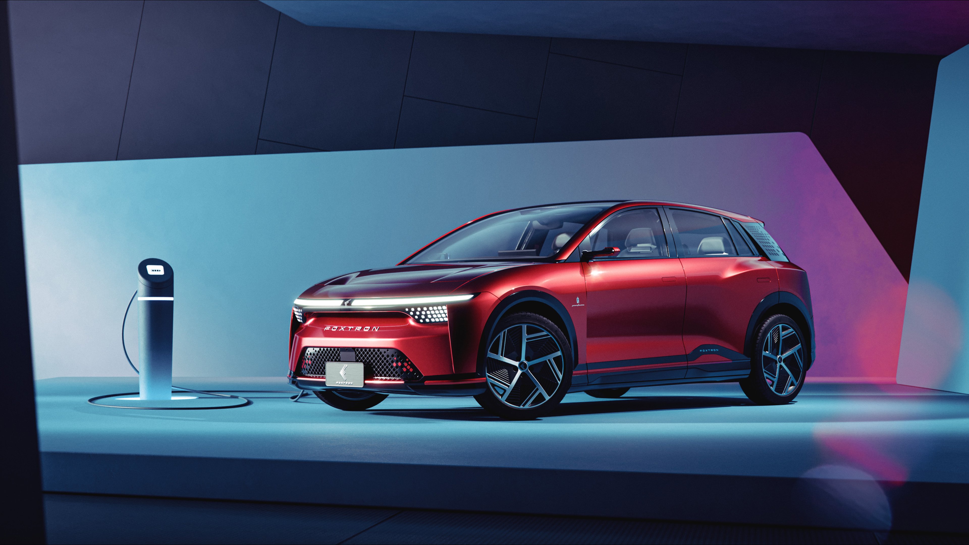 Foxtron Model B: Future of Electric Crossovers 4K Wallpaper