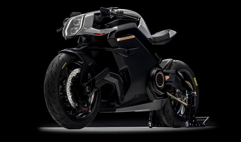 Arc Vector: Electrifying Cafe Racer Future 4K 5K Wallpaper