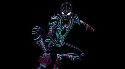 Neon Web Slinger: Spider-Man Luminescence 4K 5K Wallpaper