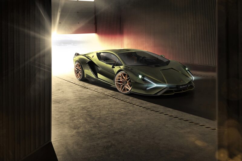 Sian: Lamborghini's Electrifying Green Beast 4K 5K 8K Wallpaper
