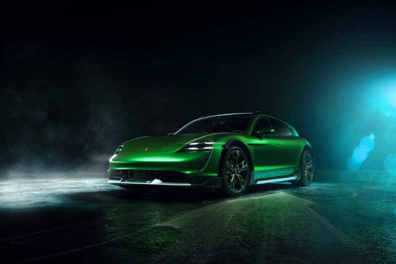 Porsche Taycan: Electric Green Machine 4K Wallpaper