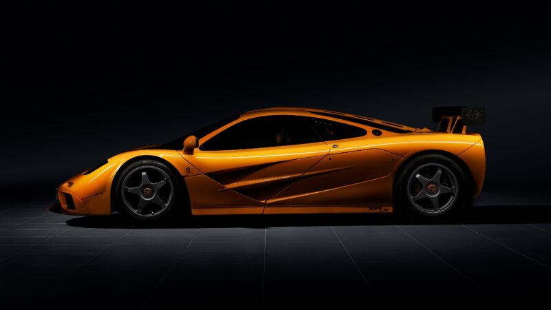 McLaren F1: Automotive Legend in Gold 4K 5K Wallpaper