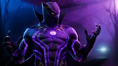 Black Panther: Neon Warrior Skin 4K Wallpaper