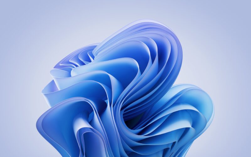 Surface Pro 9: Blue Waves of Digital Elegance 4K Wallpaper