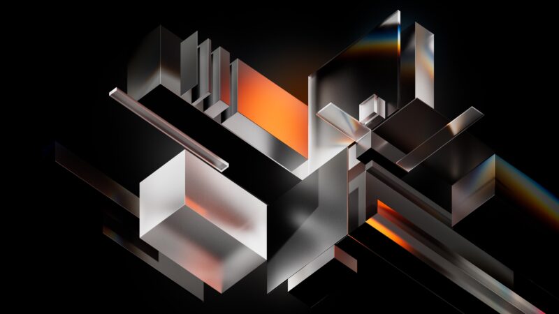 Geometric Shadows in Abstract Space 4K 5K Wallpaper