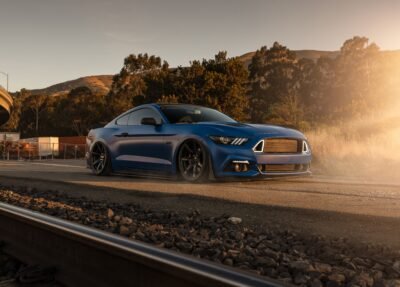 Midnight Blue Mustang GT: Power & Precision 4K 5K 8K Wallpaper