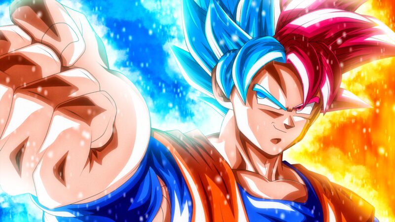 Goku's Divine Power Unleashed 4K 5K Wallpaper