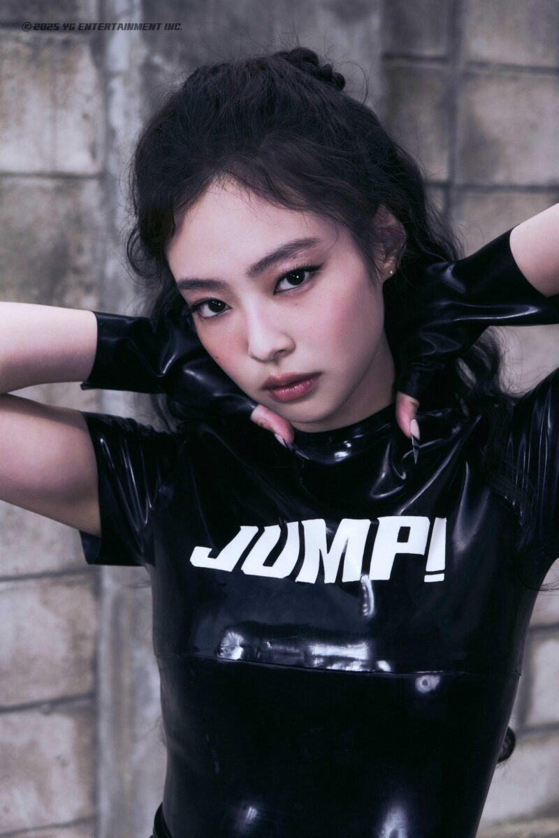 Jennie: Jump into Latex Chic 4K 5K Wallpaper