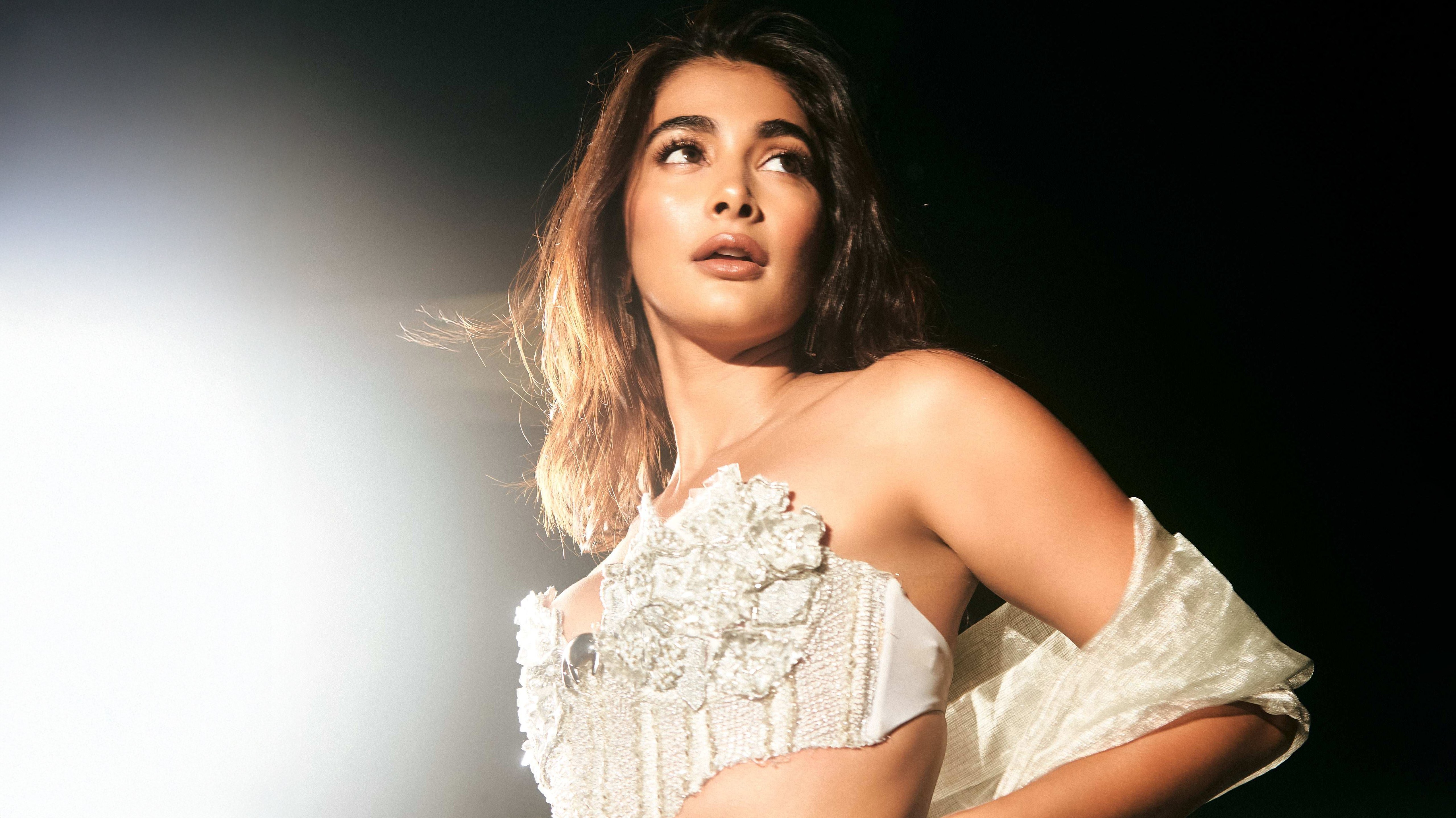 Pooja Hegde's Ethereal Luminescence 4K 5K Wallpaper