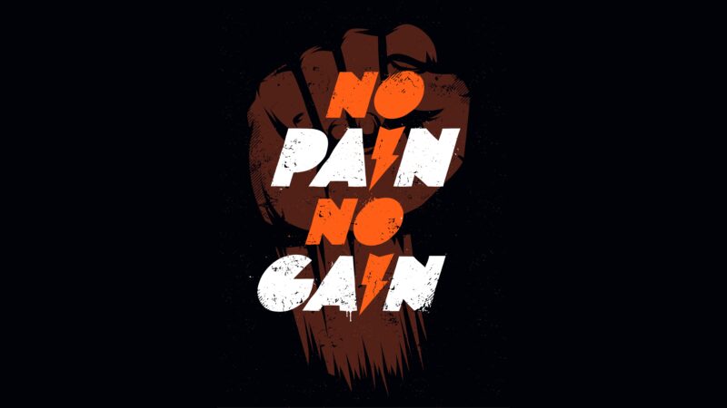 No Pain No Gain Fitness Motivation 4K 5K 8K Wallpaper