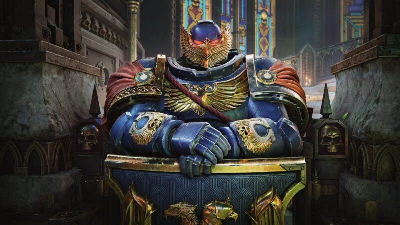 Ultramarine's Might: Warhammer 40k Glory 4K Wallpaper