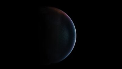 Cosmic Crescent: Shadowed Planetary Realm 4K 5K 8K Wallpaper