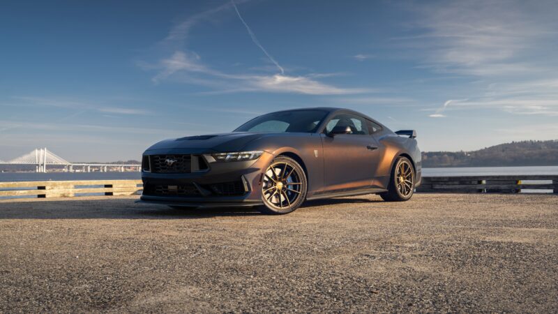 Dark Horse Roars: Mustang Power on the Horizon 4K 5K Wallpaper