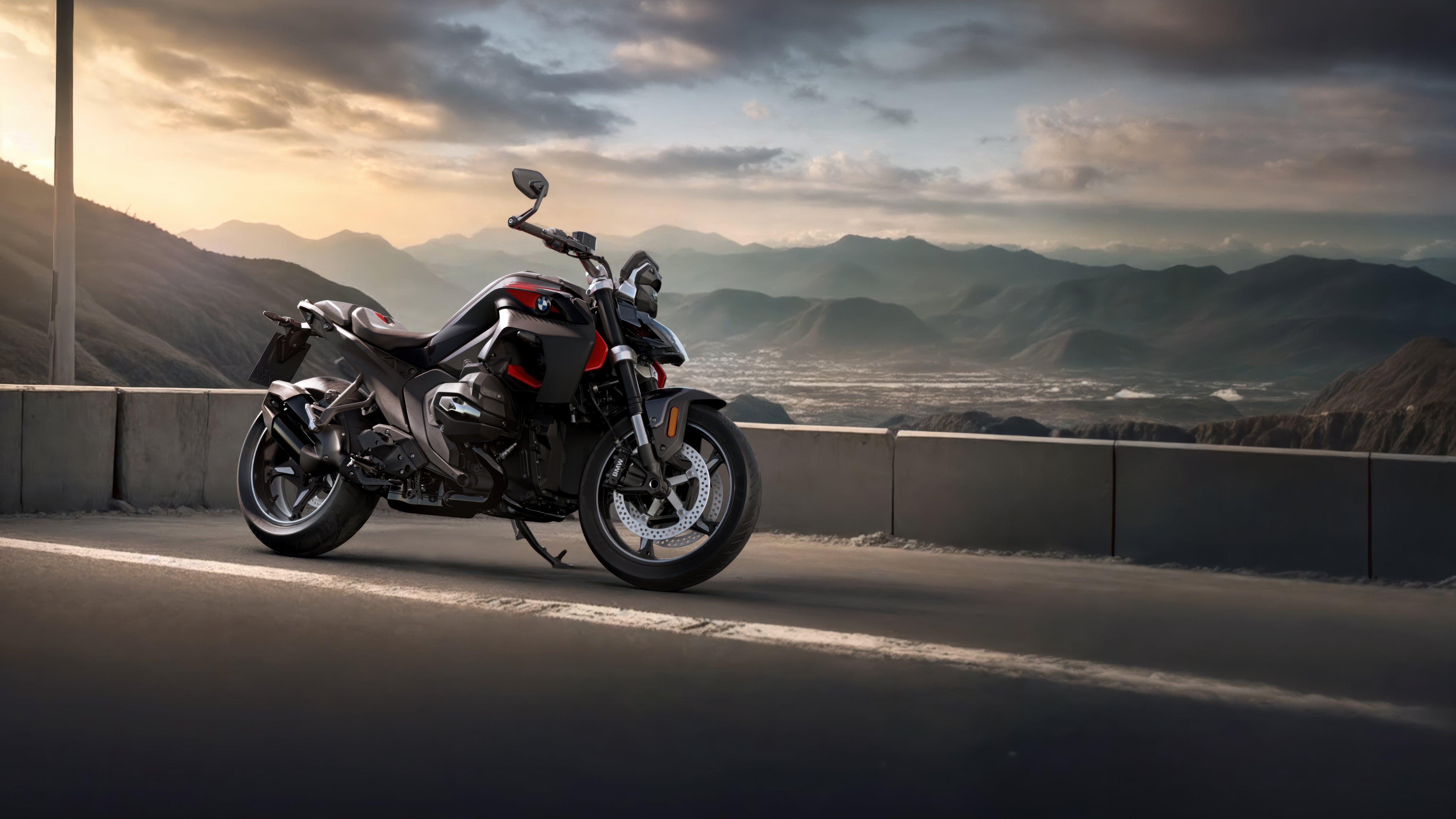 BMW R 1300 R Option 719: Mountain Majesty 4K 5K Wallpaper