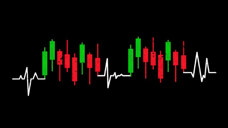 Market's Vital Signs: Heartbeat Trading Chart 4K Wallpaper