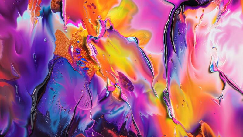 Fluid Dreams of Color 4K 5K Wallpaper