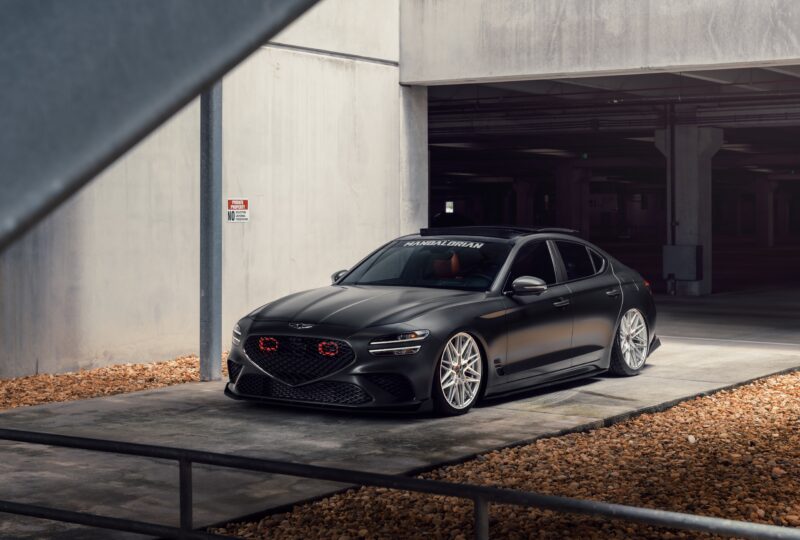 Dark Genesis: Slammed G70 Performance Sedan 4K 5K 8K Wallpaper