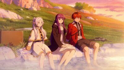 Frieren's Companions: Journey Beyond Sunset 4K 5K Wallpaper