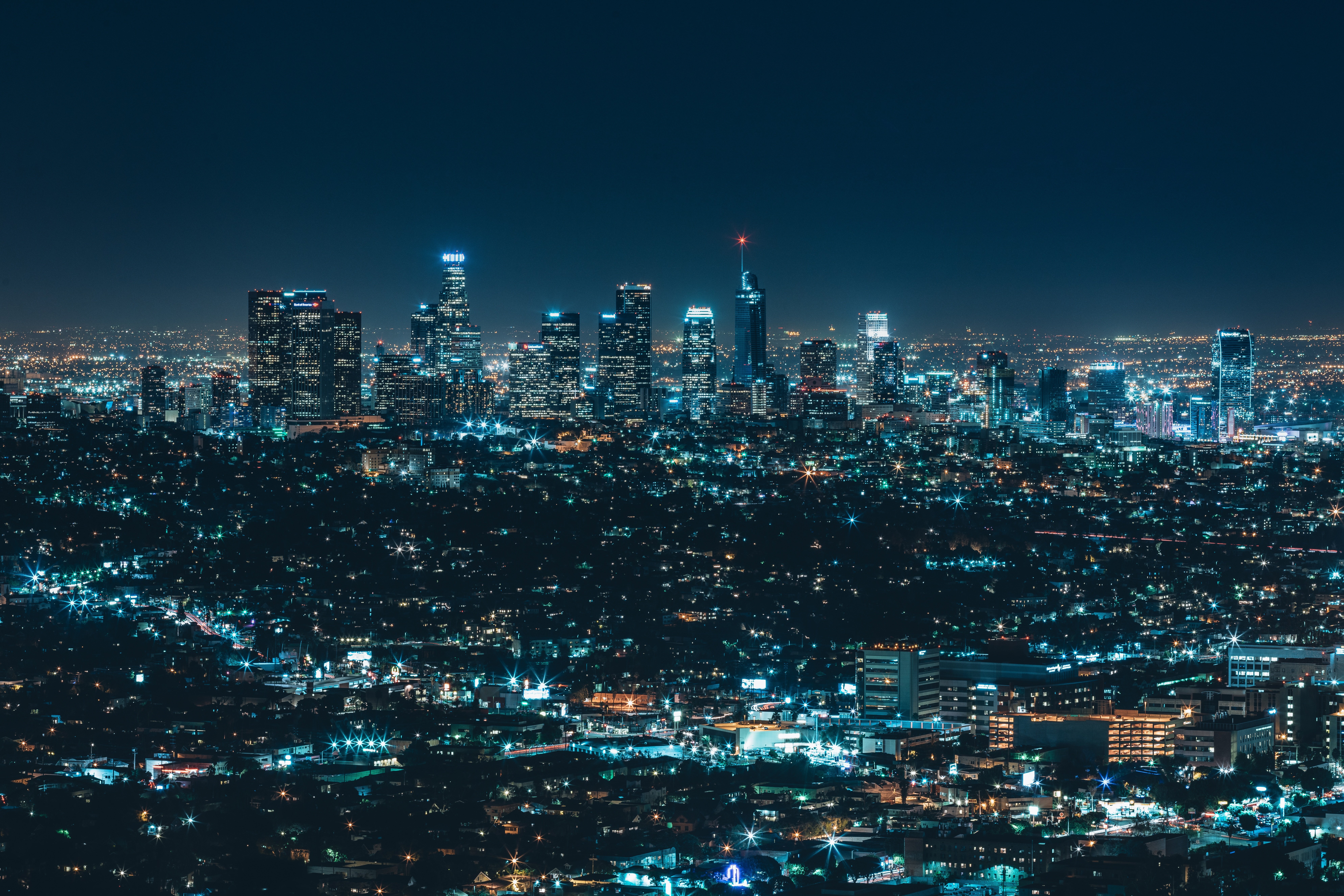 Los Angeles Nocturnal Skyline 4K 5K 8K Wallpaper