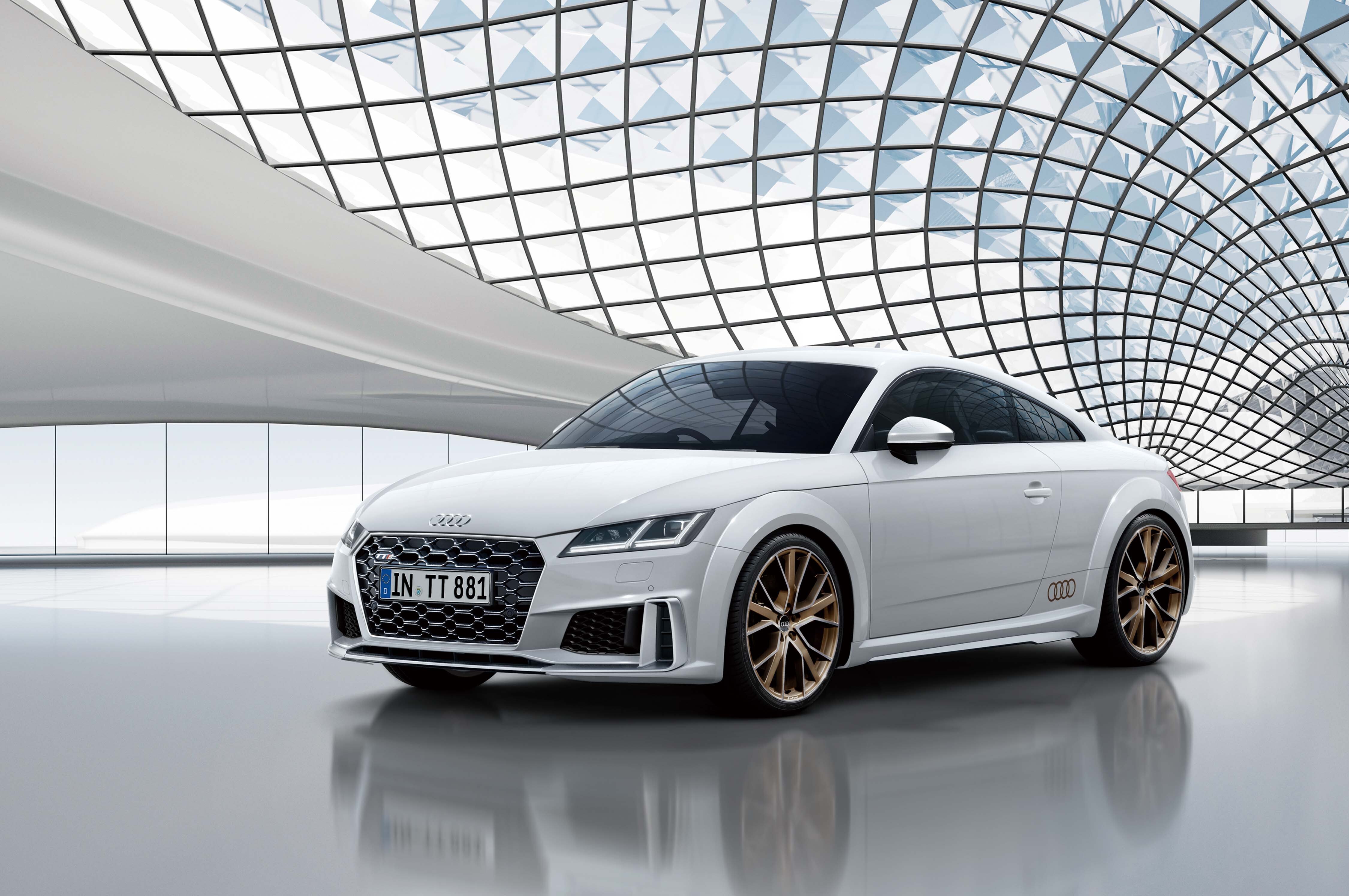 Audi TTS: Pure Performance Elegance 4K Wallpaper