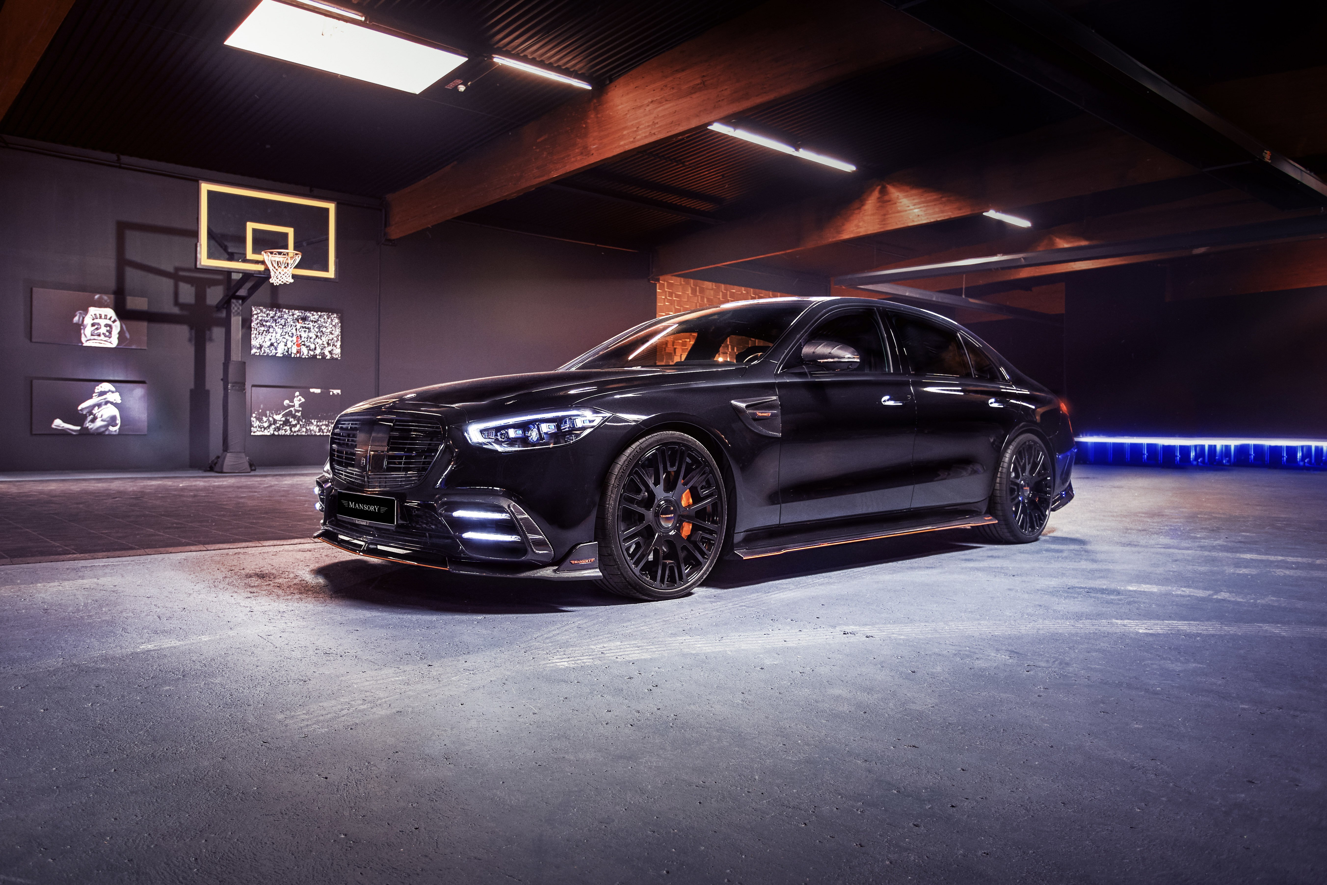 Murdered-Out Mansory Mercedes S-Class Dominates Garage 4K 5K Wallpaper