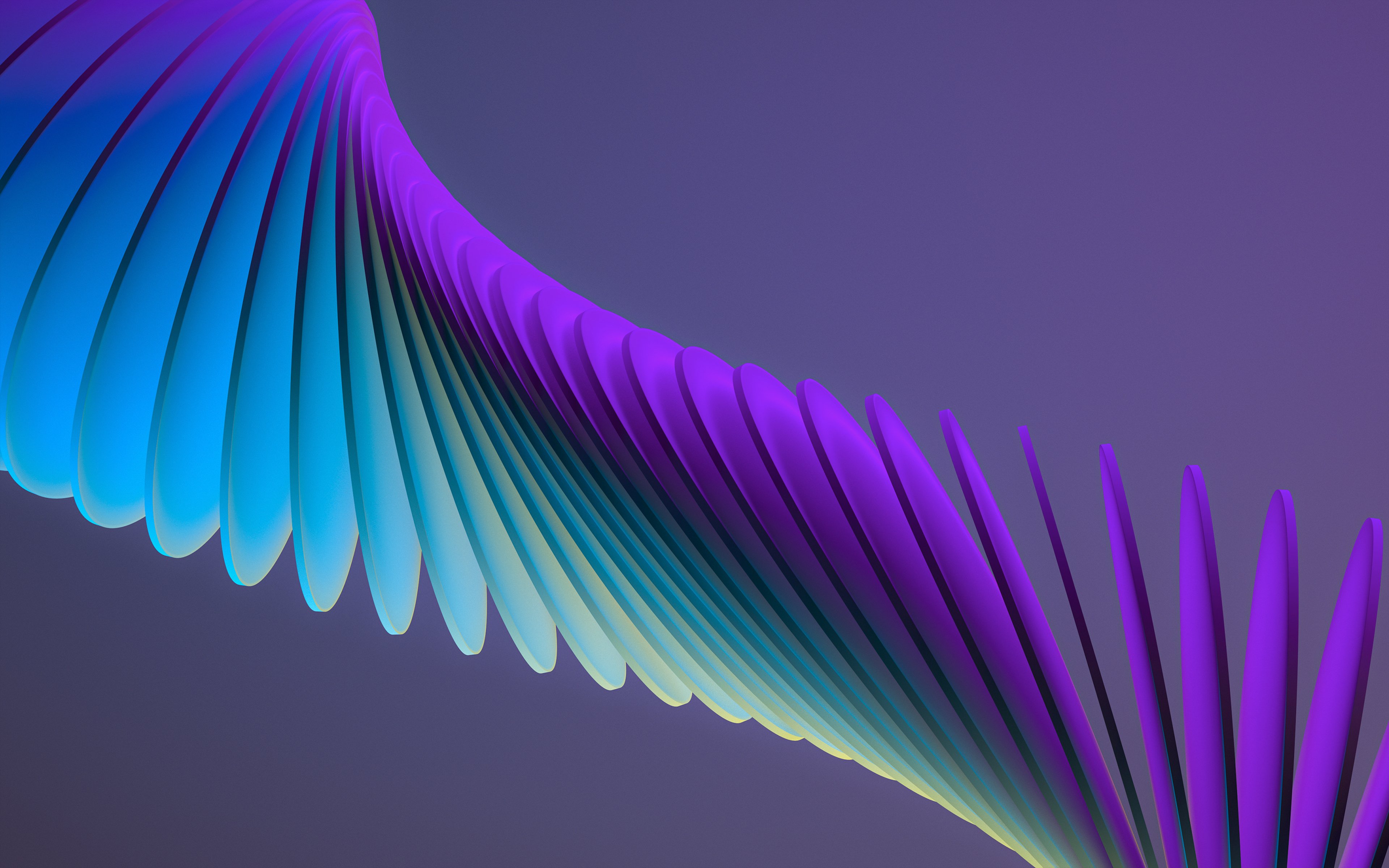 Gradient Flow: Abstract Purple Waves 4K Wallpaper