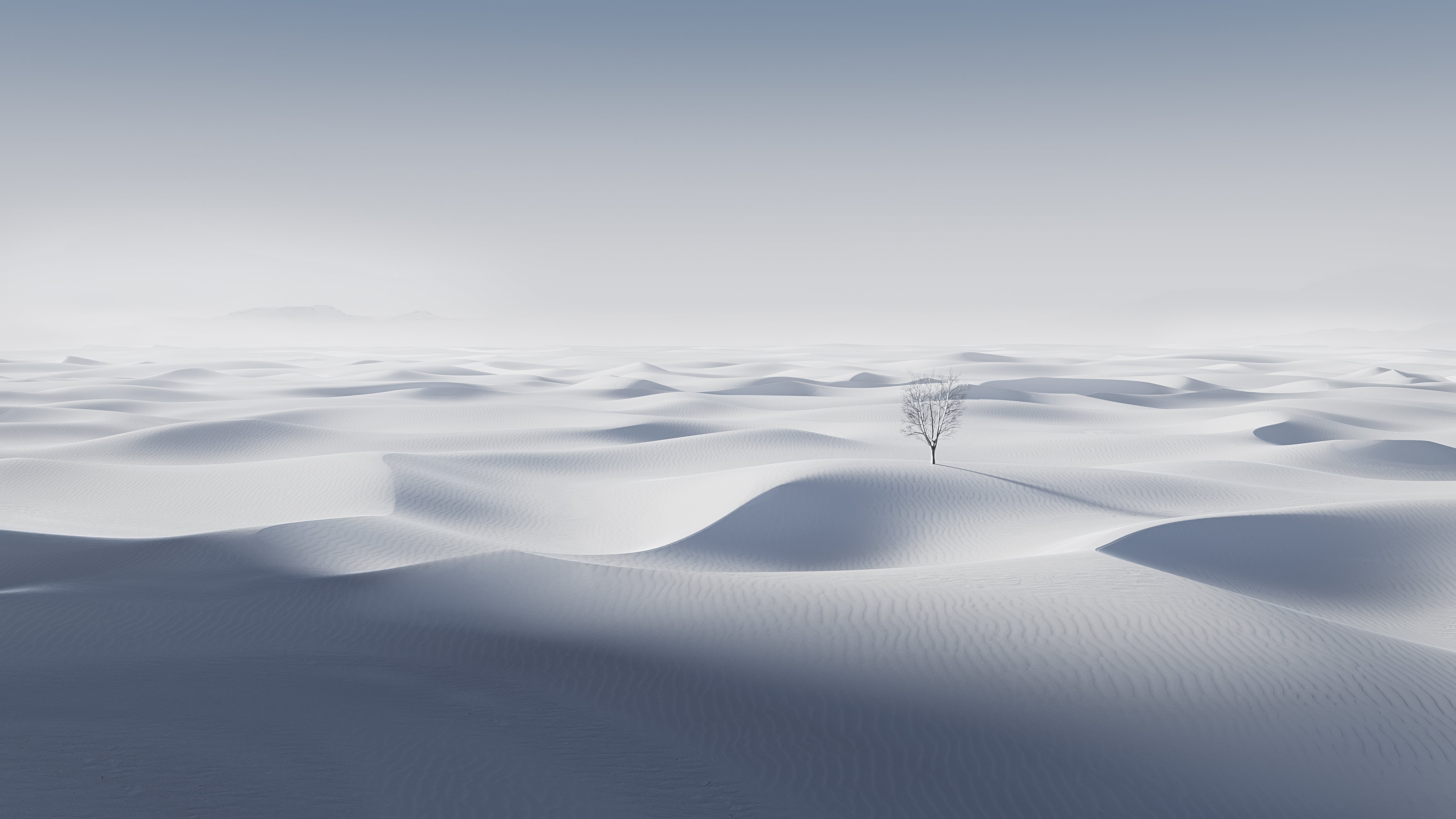 White Desert Dreams 4K 5K Wallpaper
