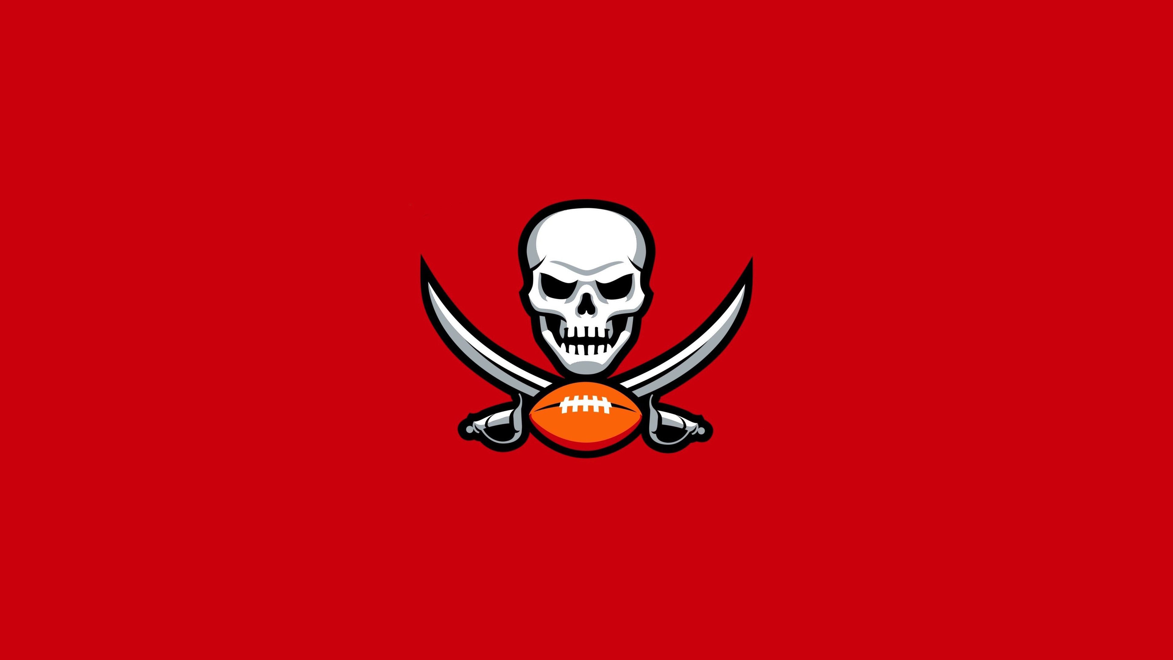 Tampa Bay Buccaneers Skull Logo 4K Wallpaper