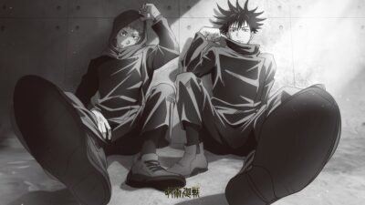 Yuji and Megumi: Jujutsu Sorcerers Chilling 4K 5K Wallpaper