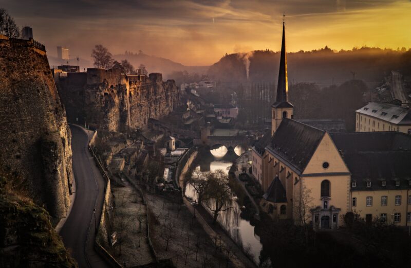 Luxembourg City's Golden Hour Magic 4K 5K Wallpaper