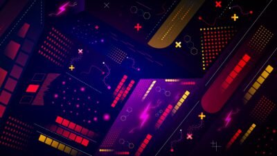 Geometric Shapes Dance 4K Wallpaper