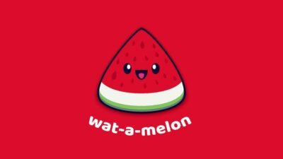 Wat-a-melon: Cute Kawaii Fruit Slice 4K 5K 8K Wallpaper