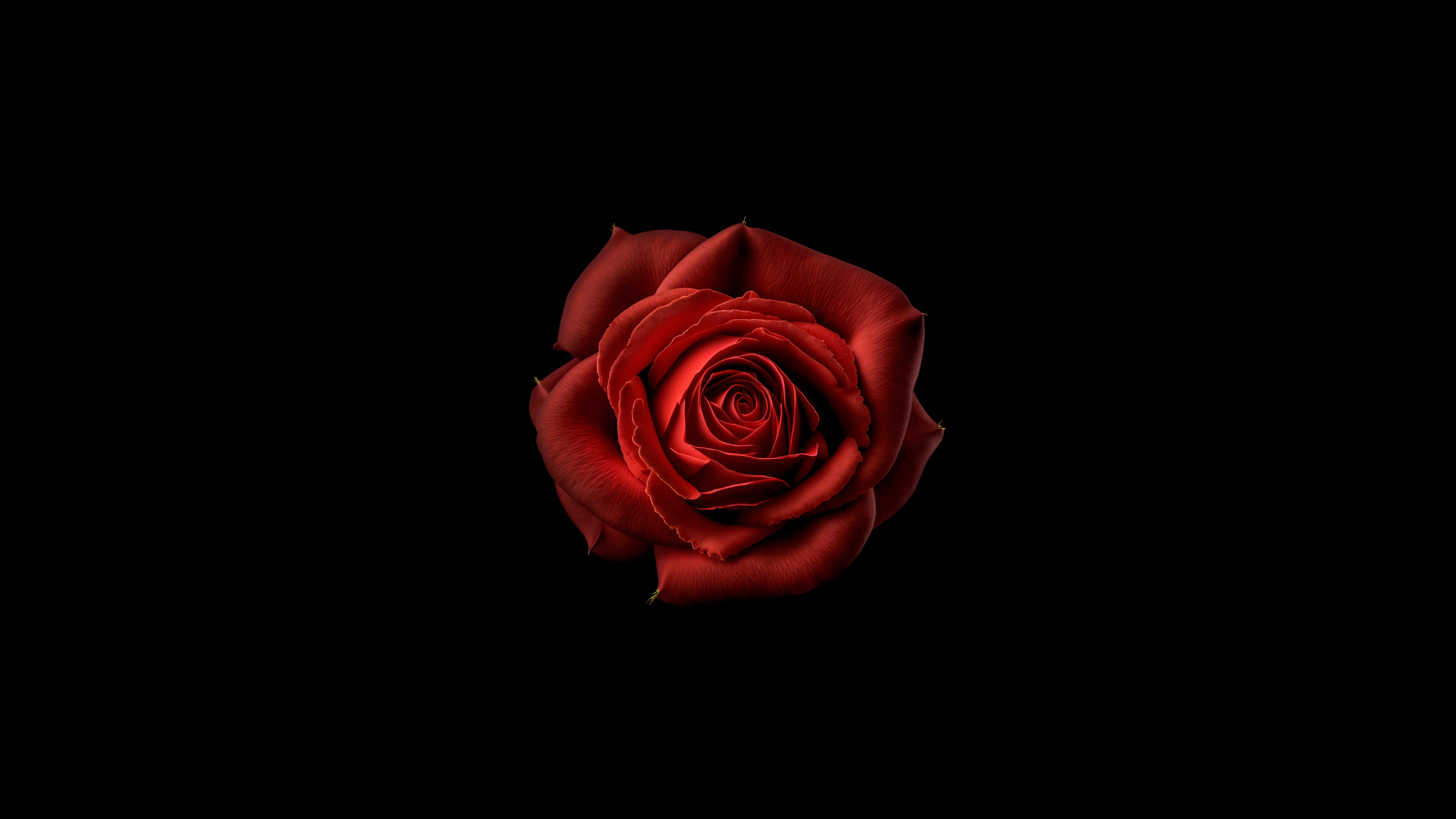 Crimson Elegance: Rose in Shadows 4K 5K 8K Wallpaper