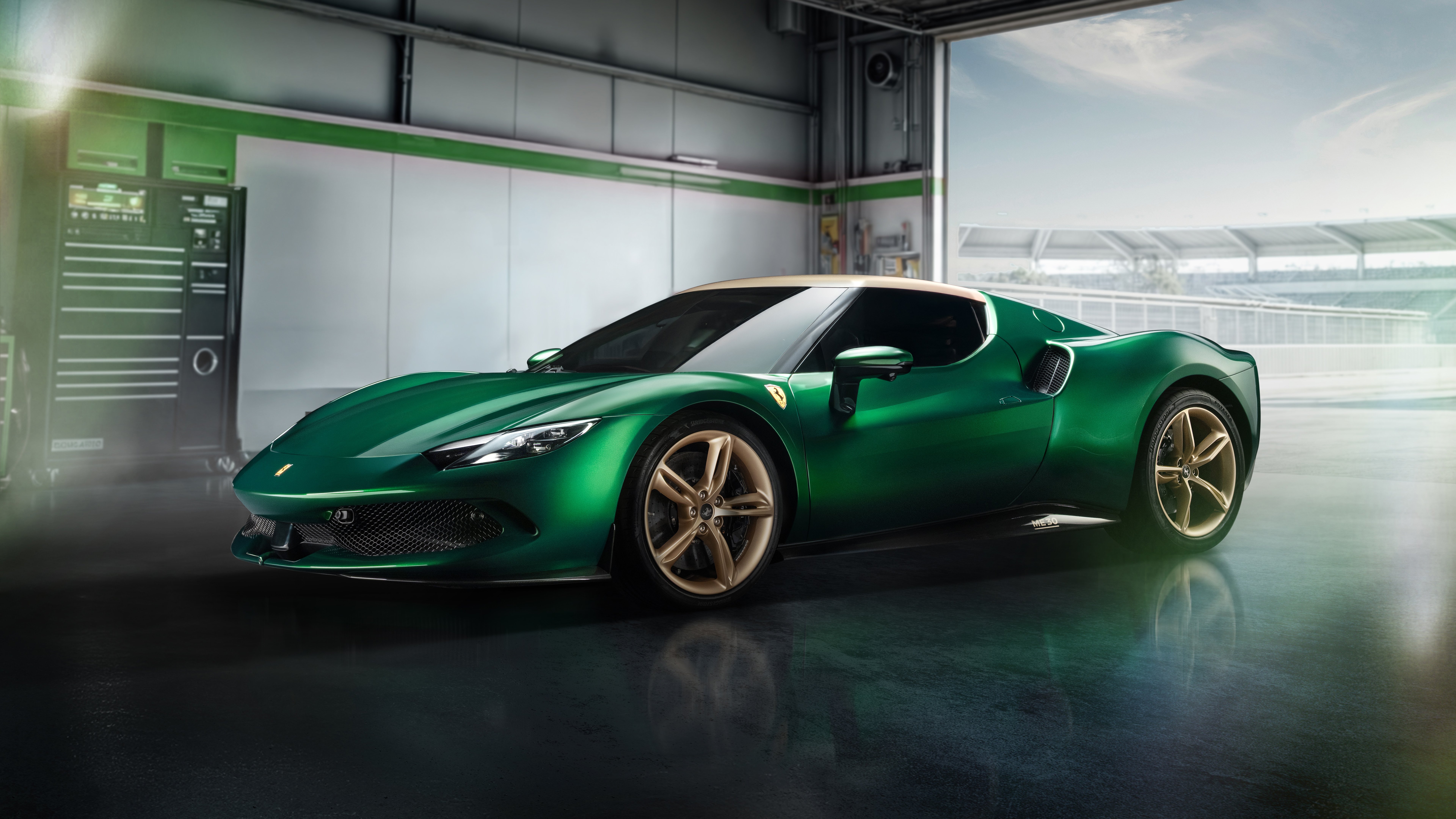 Green Machine: Ferrari 296 GTB Unleashed 4K 5K 8K Wallpaper