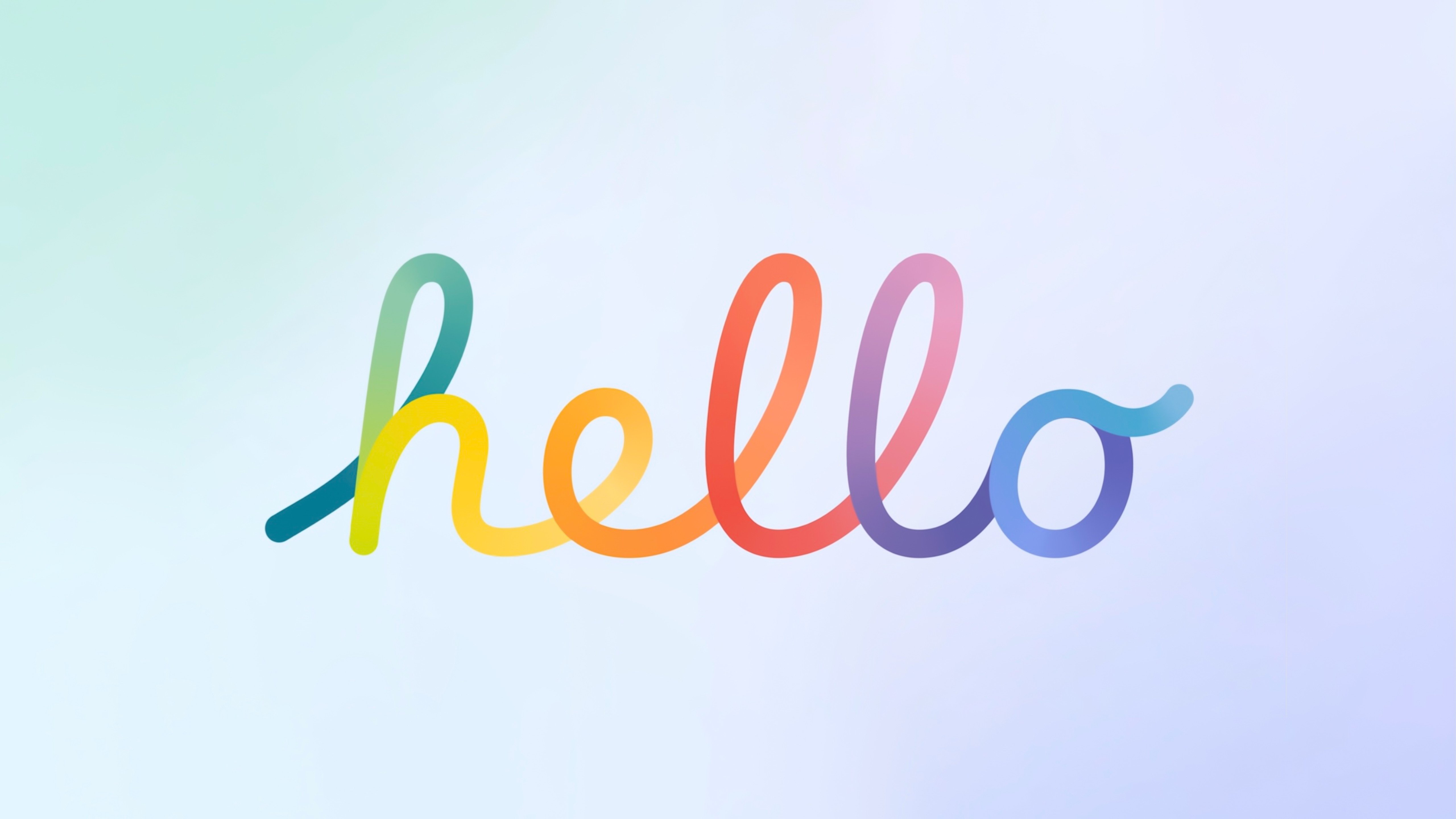 Hello: Colorful Typography Magic 4K 5K Wallpaper