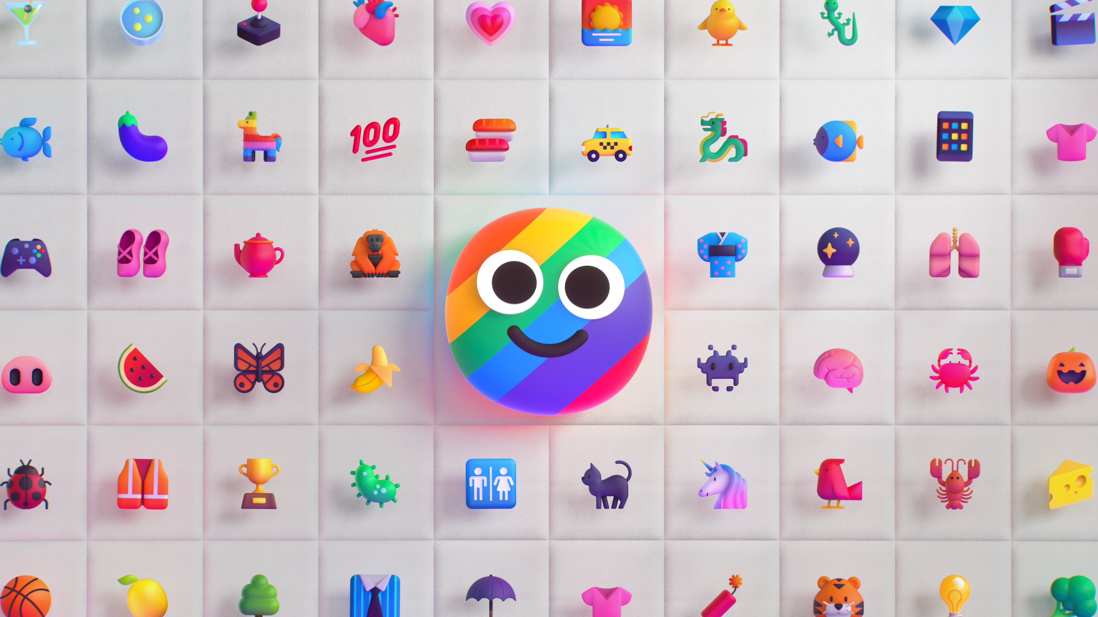 Colorful Emoji World: Cute Smiley Takeover 4K Wallpaper