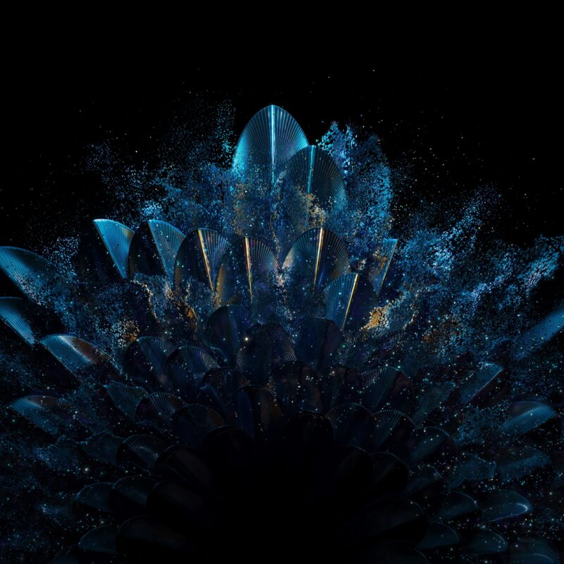 Oppo Find N: Peacock Elegance Unfolds 4K 5K 8K Wallpaper