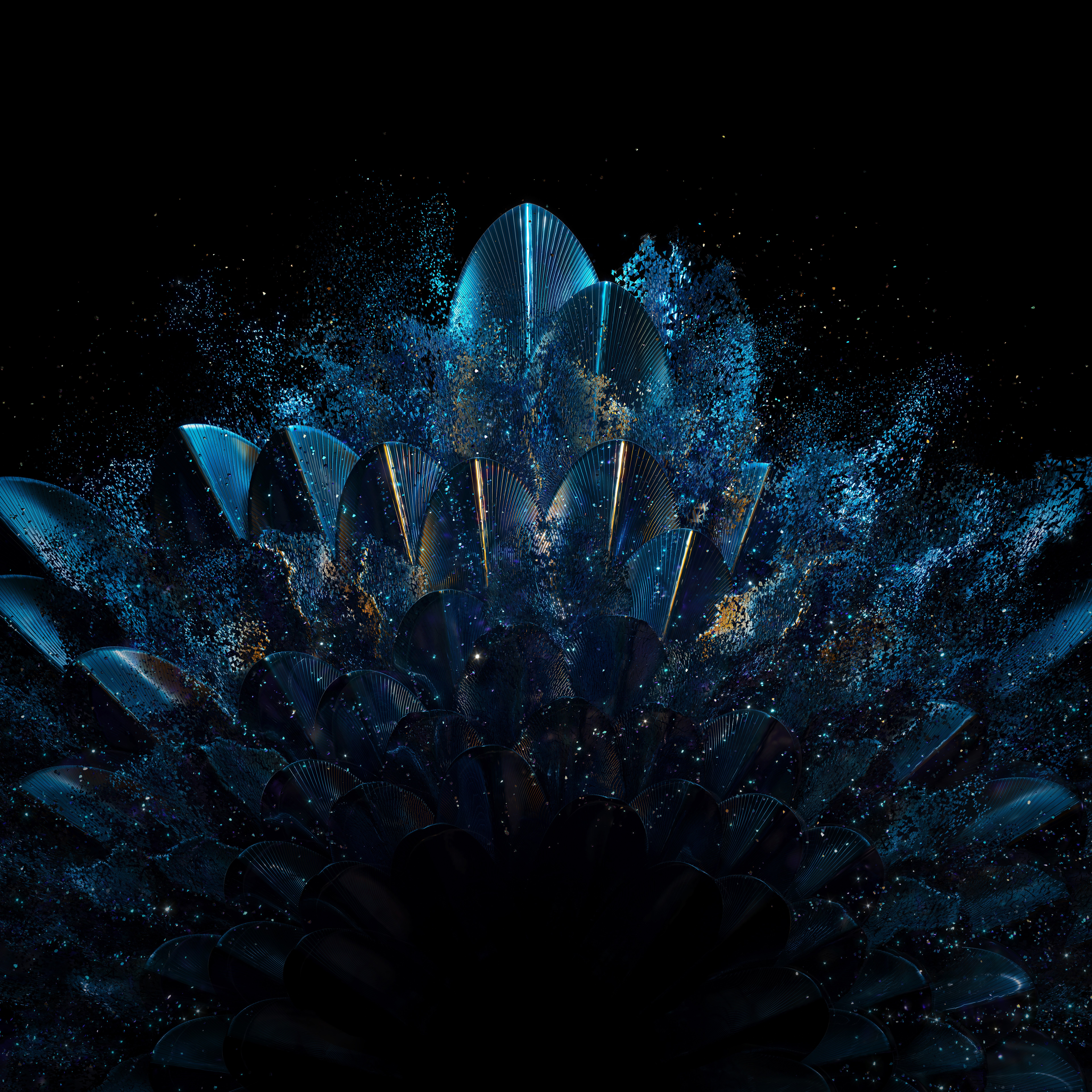 Oppo Find N: Peacock Elegance Unfolds 4K 5K 8K Wallpaper