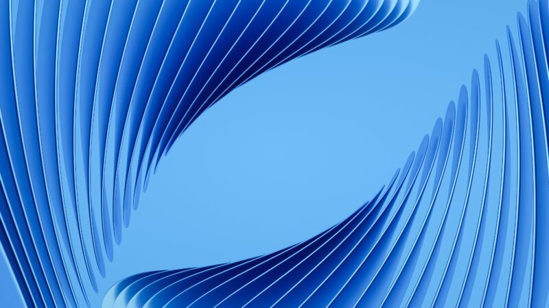 Fluid Blue Waves: Digital Abstract Motion 4K Wallpaper